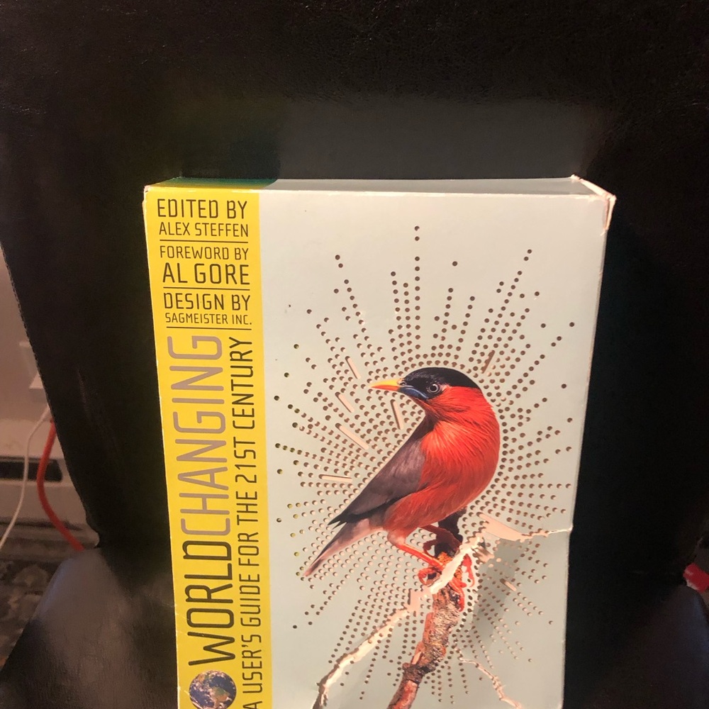Worldchanging Book with Bird Design